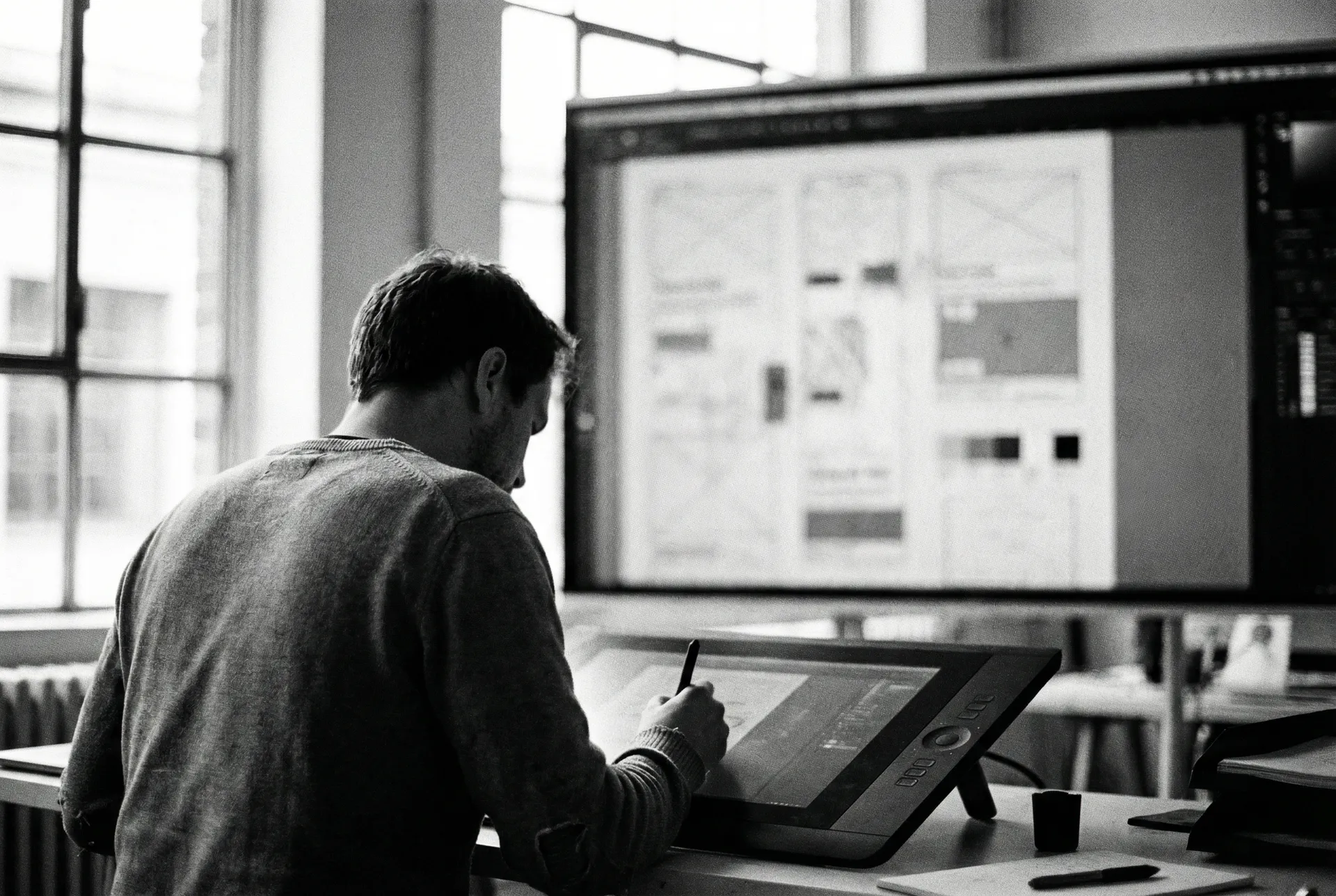 Experience – Designer bei der Arbeit am Tablet