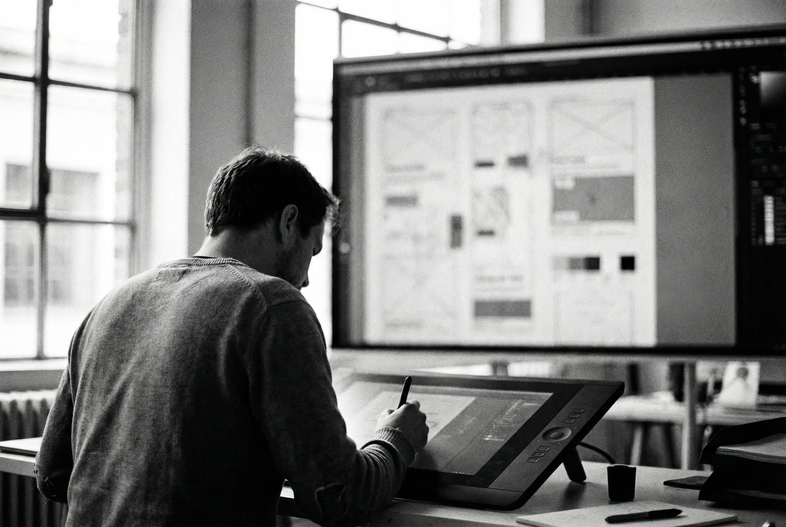 Experience – Designer bei der Arbeit am Tablet